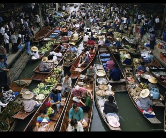 ตลาดน้ำดำเนินสะดวก.Damnoen Saduak Floating Market